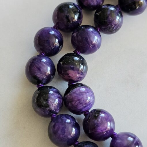 Charoit-Mala (1) mit Charoit-Anhänger und Armband – Bild 21