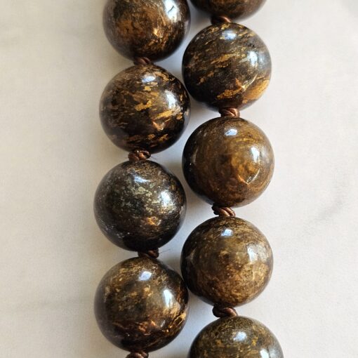 Bronzit-Mala mit Bronzit-Anhänger und Armband – Bild 22