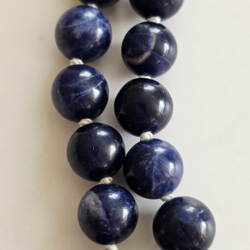Sodalith-Schneequarz-Mala mit Sodalith-Anhänger und Armband – Bild 22