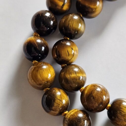 Tigeraugen-Messing-Mala mit Tigeraugen-Anhänger und Armband – Bild 22