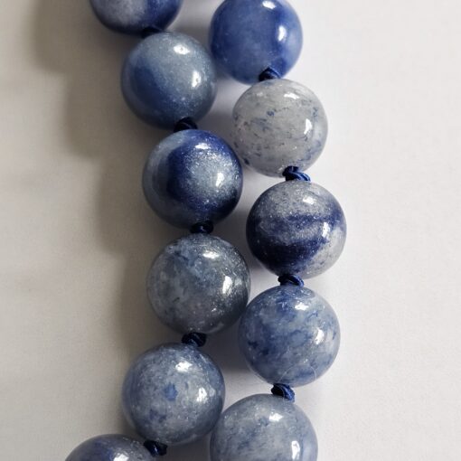 Aventurinquarz (blau) -Bergkristall-Mala mit blauem Aventurinquarz-Anhänger – Bild 22
