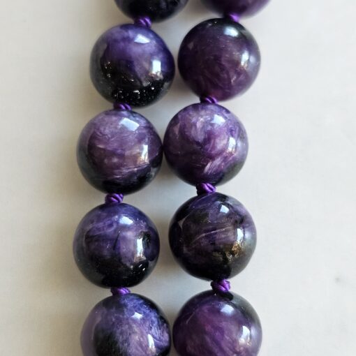 Charoit-Mala (1) mit Charoit-Anhänger und Armband – Bild 23