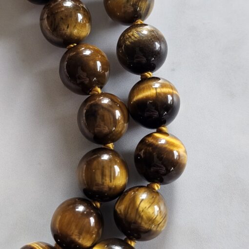 Tigeraugen-Messing-Mala mit Tigeraugen-Anhänger und Armband – Bild 23