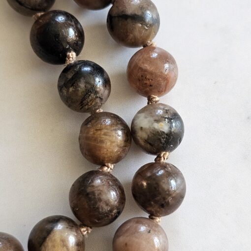 Chiastolith (Andalusit) -Mala mit Chiastolith-Anhänger und Armband – Bild 23