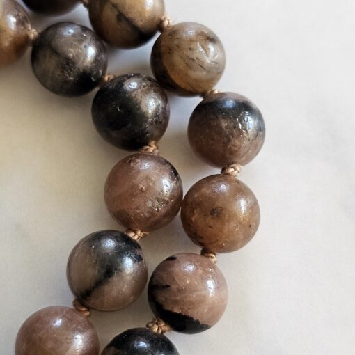 Chiastolith (Andalusit) -Mala mit Chiastolith-Anhänger und Armband – Bild 24
