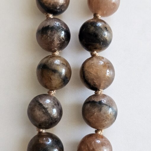Chiastolith (Andalusit) -Mala mit Chiastolith-Anhänger und Armband – Bild 25