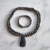 Rubin-Disthen-Fuchsit-Mala mit Rubin-Disthen-Fuchsit-Anhänger und Armband