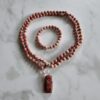 Thulit (Mangan-Zoisit) -Mala (1) mit Thulit-Anhänger und Armband