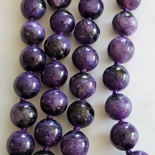 Charoit-Mala (1) mit Charoit-Anhänger und Armband – Bild 2