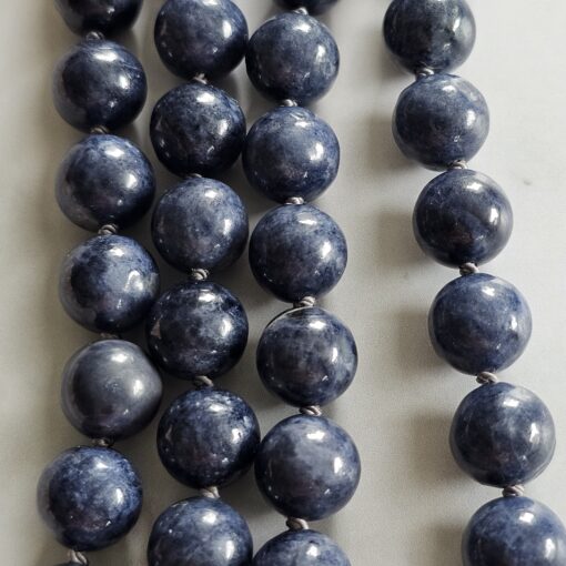 Saphir-Mala mit Edelstahlanhänger und Armband – Bild 2