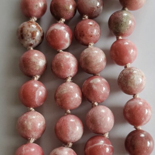 Thulit (Mangan-Zoisit) -Mala (1) mit Thulit-Anhänger und Armband – Bild 2
