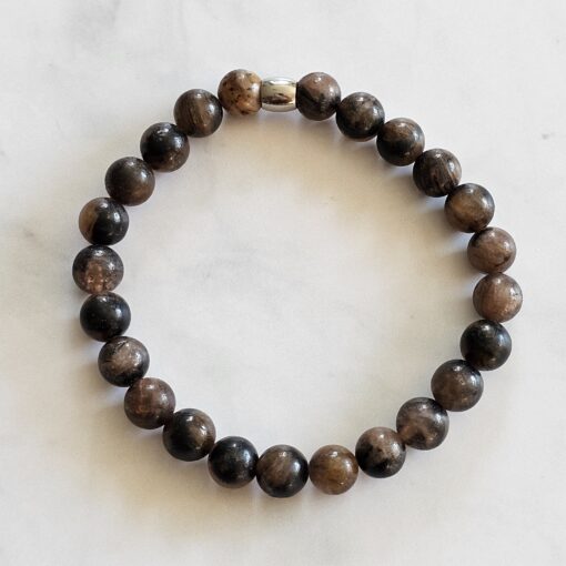 Chiastolith (Andalusit) -Mala mit Chiastolith-Anhänger und Armband – Bild 4