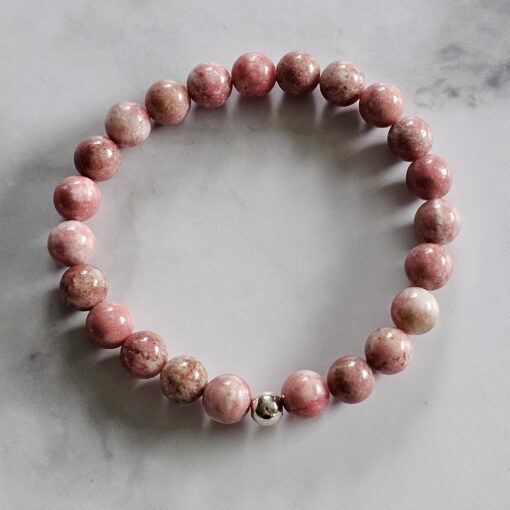 Thulit (Mangan-Zoisit) -Mala (1) mit Thulit-Anhänger und Armband – Bild 4