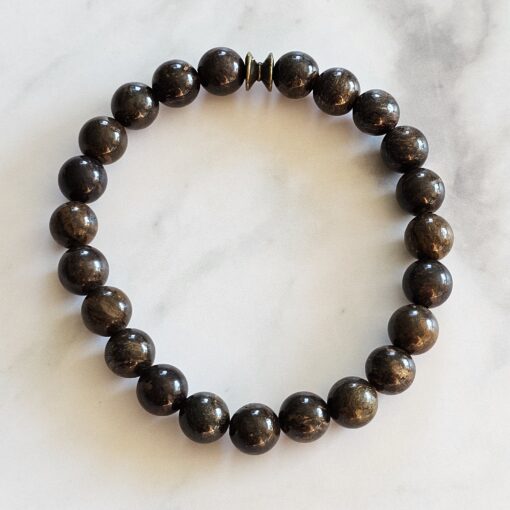 Bronzit-Mala mit Bronzit-Anhänger und Armband – Bild 4