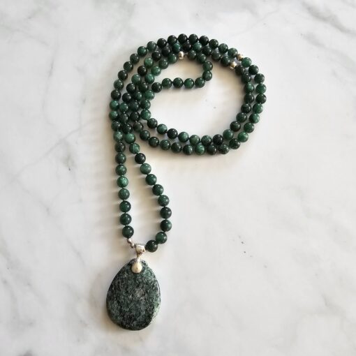Fuchsit-Mala mit Fuchsit-Anhänger und Armband – Bild 5