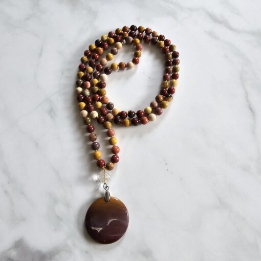 Mookait-Mala mit Mookait-Anhänger und Armband – Bild 5