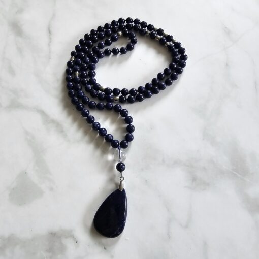Sodalith-Mala (1) mit Sodalith-Anhänger und Armband – Bild 5