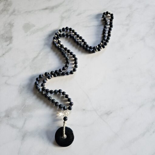 Dumortierit-Mala (1) mit Dumortierit-Donut und Armband – Bild 6