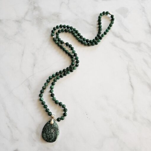 Fuchsit-Mala mit Fuchsit-Anhänger und Armband – Bild 6