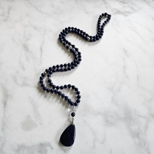 Sodalith-Mala (1) mit Sodalith-Anhänger und Armband – Bild 6