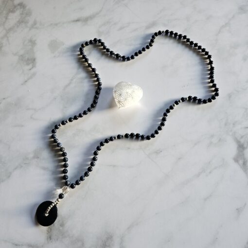 Dumortierit-Mala (1) mit Dumortierit-Donut und Armband – Bild 7