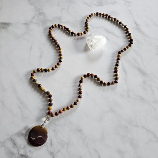 Mookait-Mala mit Mookait-Anhänger und Armband – Bild 7