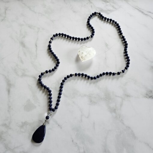 Sodalith-Mala (1) mit Sodalith-Anhänger und Armband – Bild 7