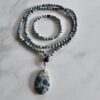 K2-Turmalin (schwarz) -Mala mit K2-Anhänger (Oval) und Armband