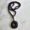 Lapislazuli-Pyrit-Mala (4 ) mit Lapislazuli-Donut