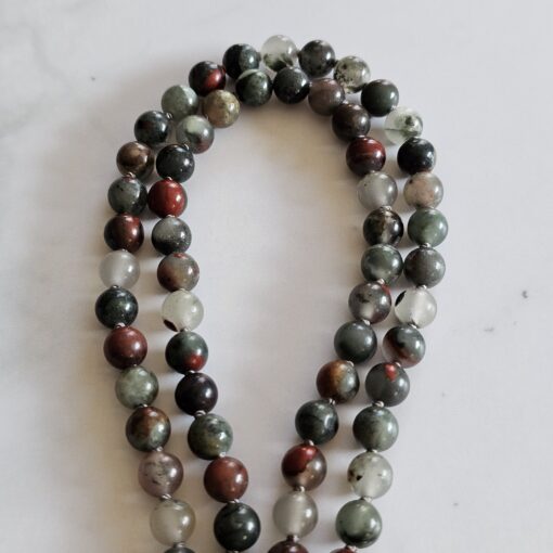 Jaspis („Vulkanjaspis“) -Mala (1) mit hellerem „Vulkanjaspis“-Anhänger – Bild 10