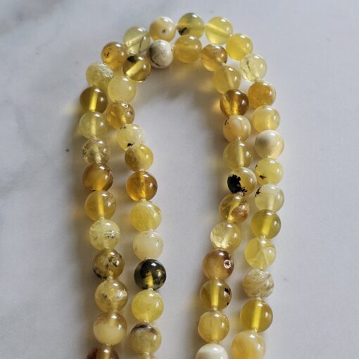 Opal (gelb) -Mala mit Seidenquaste – Bild 10