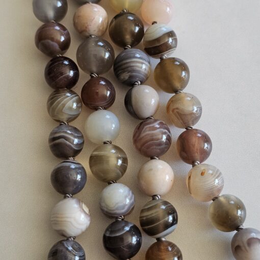 Achat („Botswana Achat“) -Mala (2) mit ovalem „Botswana Achat“-Anhänger – Bild 10