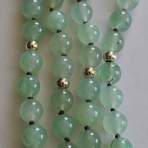 Chrysopras-Bergkristall-Mala mit Chrysopras-Anhänger – Bild 11