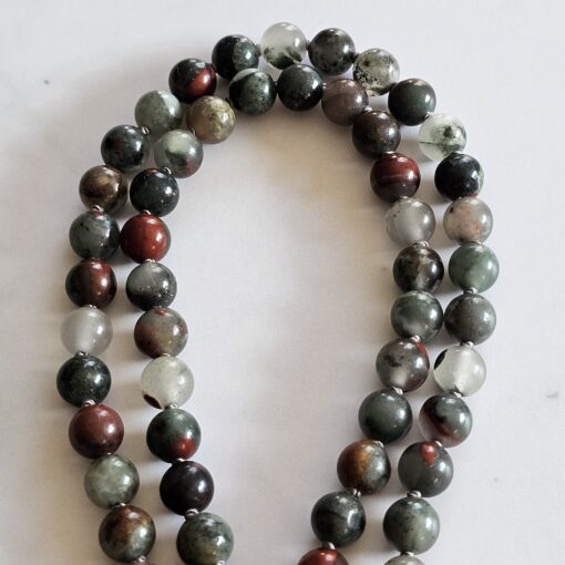 Jaspis („Vulkanjaspis“) -Mala (1) mit hellerem „Vulkanjaspis“-Anhänger – Bild 11