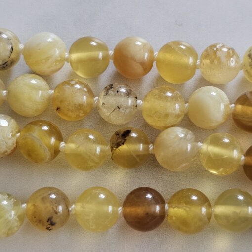 Opal (gelb) -Mala mit Seidenquaste – Bild 11