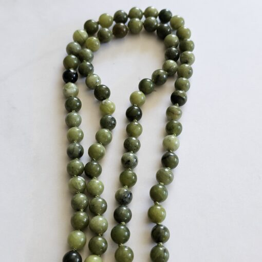 Jaspis (grün) -Mala mit rotem Jaspis-Donut und Armband – Bild 12