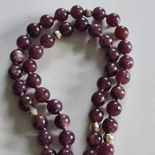 Lepidolith-Mala (2) mit Lepidolith-Anhänger – Bild 12