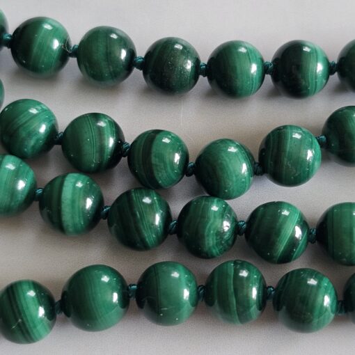 Malachit-Mala (3) mit Malachit-Chrysokoll-Anhänger – Bild 12