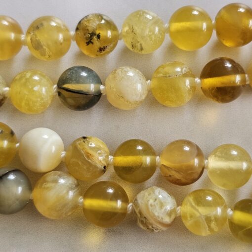 Opal (gelb) -Mala mit Seidenquaste – Bild 12