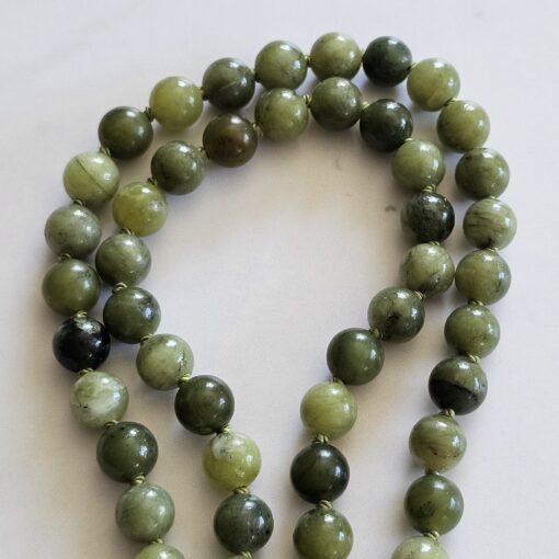 Jaspis (grün) -Mala mit rotem Jaspis-Donut und Armband – Bild 13