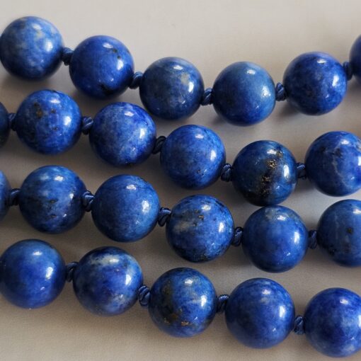Lapislazuli-Pyrit-Mala (3) mit Lapislazuli-Anhänger (Tropfen) – Bild 13