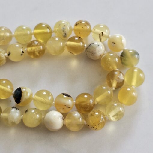 Opal (gelb) -Mala mit Seidenquaste – Bild 13