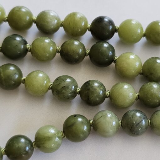 Jaspis (grün) -Mala mit rotem Jaspis-Donut und Armband – Bild 14