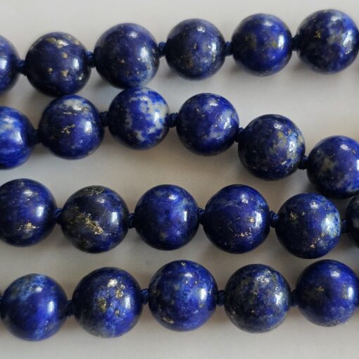 Lapislazuli-Pyrit-Mala (4 ) mit Lapislazuli-Donut – Bild 14