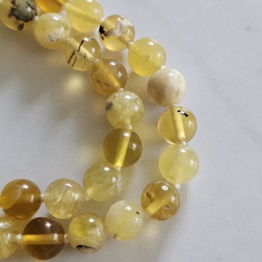 Opal (gelb) -Mala mit Seidenquaste – Bild 14