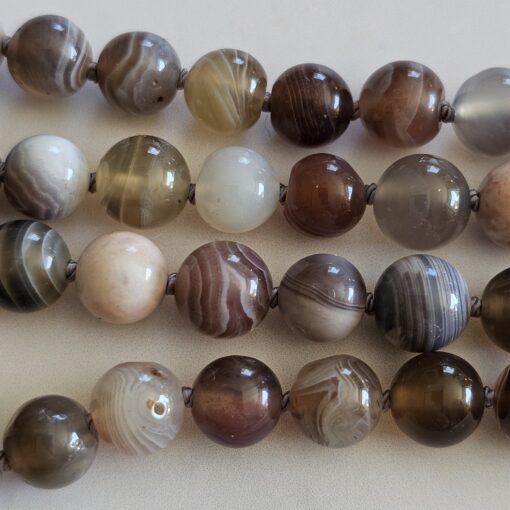 Achat („Botswana Achat“) -Mala (2) mit ovalem „Botswana Achat“-Anhänger – Bild 14