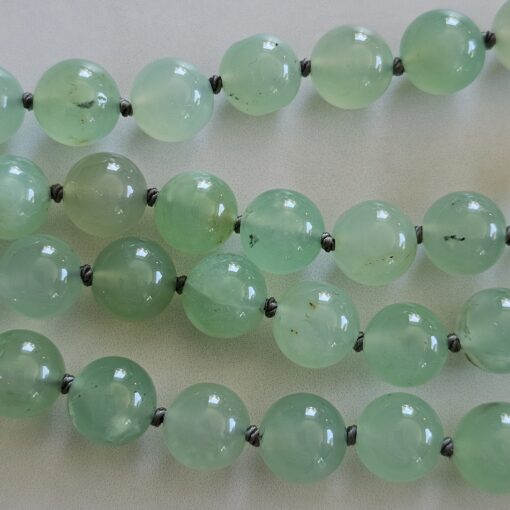Chrysopras-Bergkristall-Mala mit Chrysopras-Anhänger – Bild 15