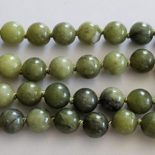 Jaspis (grün) -Mala mit rotem Jaspis-Donut und Armband – Bild 15