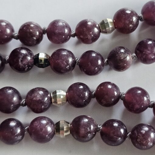 Lepidolith-Mala (2) mit Lepidolith-Anhänger – Bild 15