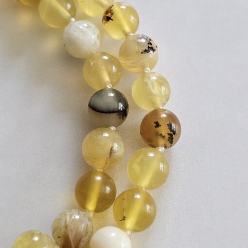 Opal (gelb) -Mala mit Seidenquaste – Bild 15